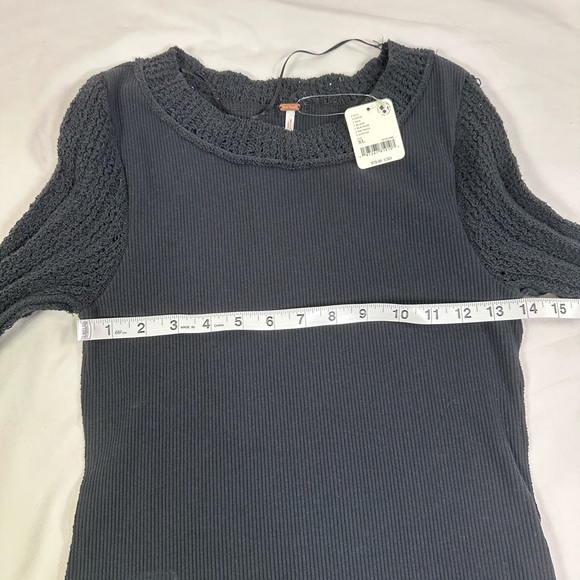 NWT Free People Cuffing Season Black Top Size XL - Picture 6 of 8